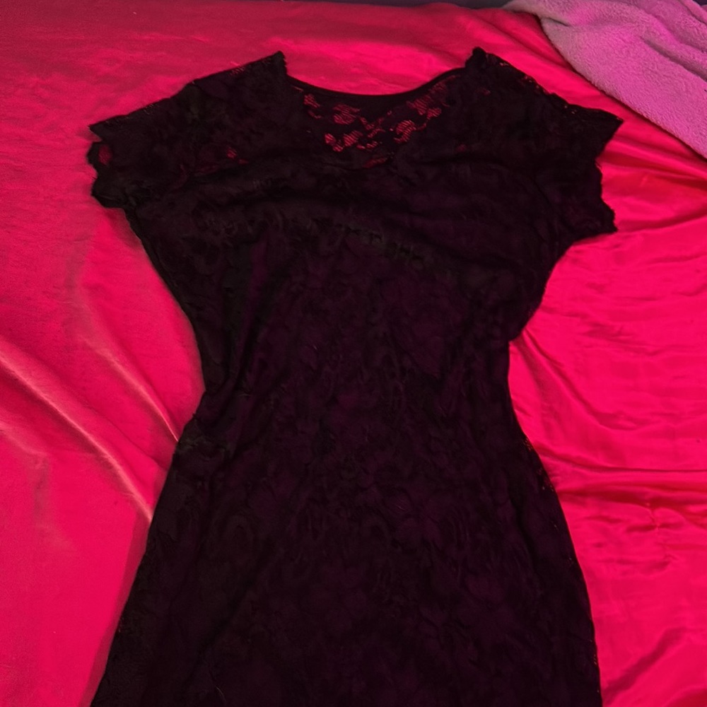 Black lace dress